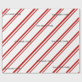 Eenvoudige Rode lijn Kerstmis douane Cadeaupapier (Vlak)