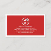 Eenvoudige Rode Lijst Handyman Border Visitekaartje (Achterkant)