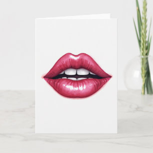 Eenvoudige Rode Lippen Kaart