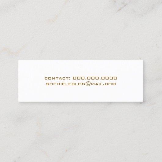 Eenvoudige rode lippen profiel kaart voor make-up  mini visitekaartje (Achterkant)