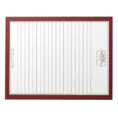 Eenvoudige rode monogram beklede zaken notitieblok (Voorkant)