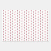 Eenvoudige Rode Naam en Snowflake Pattern Kerstmis Inpakpapier Vel (Voorkant 3)