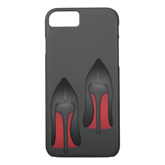 Eenvoudige rode onderste stilettos schoenen hoge h Case-Mate iPhone case (Achterkant)