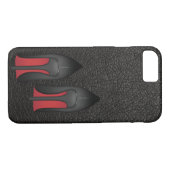 Eenvoudige rode ondersteboven, stilettos op zwart  Case-Mate iPhone case (Achterkant (Horizontaal))