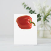 Eenvoudige rode paprika foto op wit briefkaart (Staand voorkant)