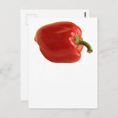 Eenvoudige rode paprika foto op wit briefkaart (Voorkant / Achterkant)