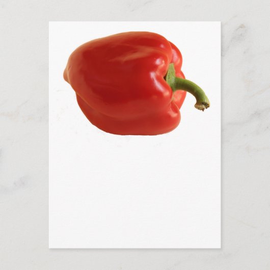 Eenvoudige rode paprika foto op wit briefkaart (Voorkant)