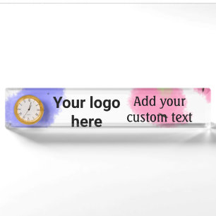 Eenvoudige rode pi aquarel voeg uw logo aangepaste naambordje