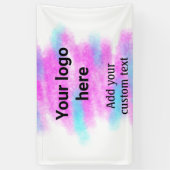 Eenvoudige rode pi aquarel voeg uw logo aangepaste spandoek (Verticaal)