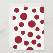 Eenvoudige Rode Polka Dot Foto Vakantie Kaart (Achterkant)