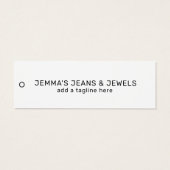 Eenvoudige Rode Prijs Verminderde Bedrijfsnaam Han Mini Visitekaartjes (Achterkant)