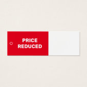 Eenvoudige Rode Prijs Verminderde Bedrijfsnaam Han Mini Visitekaartjes (Voorkant)