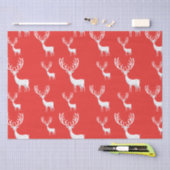 Eenvoudige Rode Reinders Kerstmis Kerstpatroon Tissuepapier (Craft)