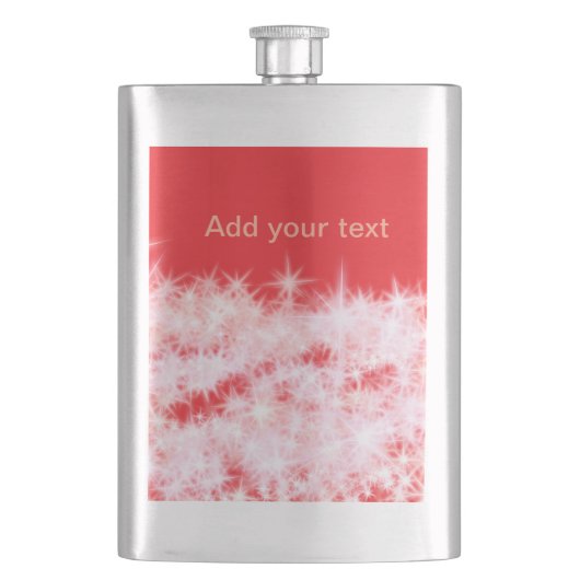 Eenvoudige rode roze glitter fonkelsterren voegen flacon (Voorkant)