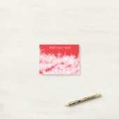 Eenvoudige rode roze glitter fonkelsterren voegen  post-it® notes (Op bureau)