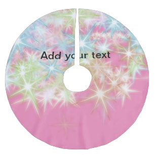 Eenvoudige rode roze glittersparkel sterren voeg u kerstboom rok