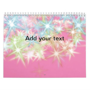 Eenvoudige rode roze glittersparren voegen jouw te kalender