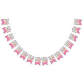 Eenvoudige rode roze glittersparren voegen jouw te vlaggetjes (Alle)