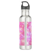 Eenvoudige rode roze glittersparren voegen jouw te waterfles (Achterkant)