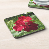 Eenvoudige Rode Rozen Drankjes Onderzetter (Linkerzijde)