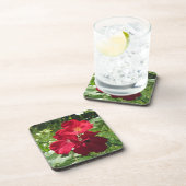 Eenvoudige Rode Rozen Drankjes Onderzetter (Rechterzijde)