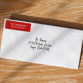 Eenvoudige rode strepen Whimsical minimalistisch S Etiket