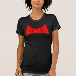 Eenvoudige Rode Strik Overhemd T-shirt