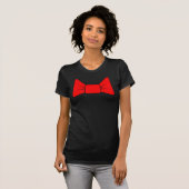 Eenvoudige Rode Strik Overhemd T-shirt (Voorkant volledig)
