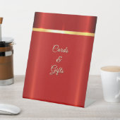 Eenvoudige Rode Tafelbordjes Reclamebord Met Voetstuk (Insitu)