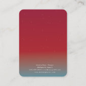 Eenvoudige Rode Verloop Handgemaakte Verpletterend Contactkaartje (Achterkant)