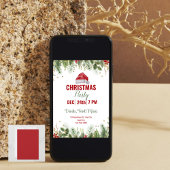 Eenvoudige Rode Waterverf Bloemen Kerstfeest Kaart