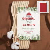 Eenvoudige Rode Waterverf Bloemen Kerstfeest Kaart