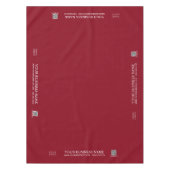 Eenvoudige Rode & Witte Bedrijf Logo Craft Fair Tafelkleed (Voorkant)