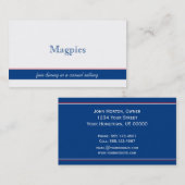 Eenvoudige rode, witte, marinestreep Visitekaartje (Voorkant / Achterkant)