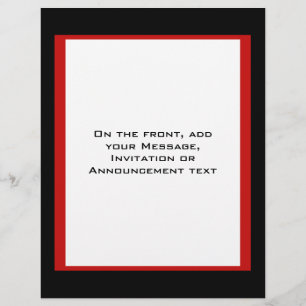 eenvoudige rode zwarte grens flyer