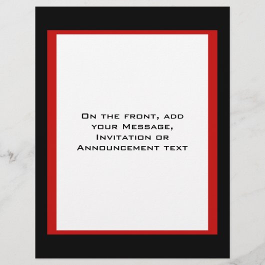 eenvoudige rode zwarte grens flyer (Voorkant)