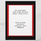 eenvoudige rode zwarte grens flyer (Achterkant)