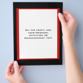 eenvoudige rode zwarte grens flyer (Hand)