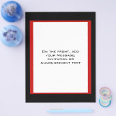 eenvoudige rode zwarte grens flyer (Enkel)