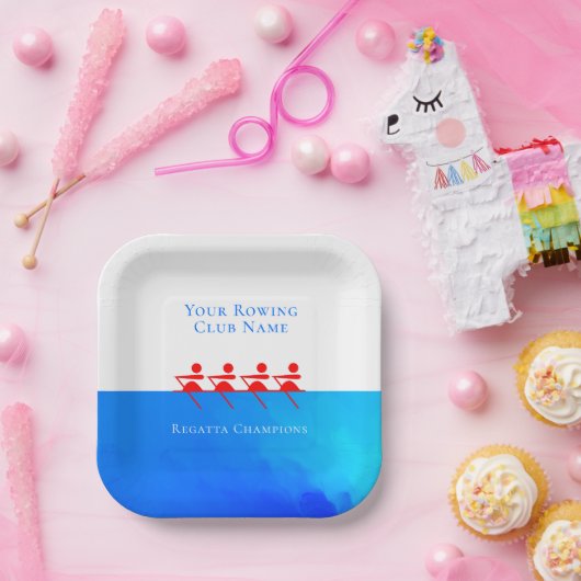 Eenvoudige Roeivereniging Herdenking Papieren Bordje (Feest)