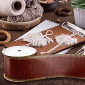 Eenvoudige roestdruppelstructuur, realistisch, roo satijnen lint