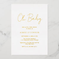 Eenvoudige roestige script elegante baby shower go