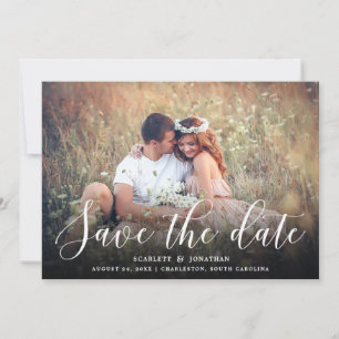 Eenvoudige Romance Elegant Typografie Foto wit Save The Date
