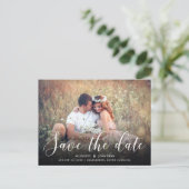 Eenvoudige Romance Foto Opslaan van de datum Brief Aankondigingskaart (Staand voorkant)