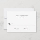 Eenvoudige Romance kalligrafie bruiloft antwoord (Voorkant)