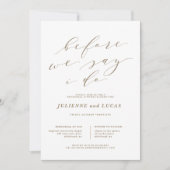 Eenvoudige Romance-kalligrafie-repetitie Kaart (Voorkant)