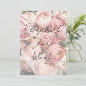 Eenvoudige romantische bloem kalligrafie script br kaart (Staand voorkant)