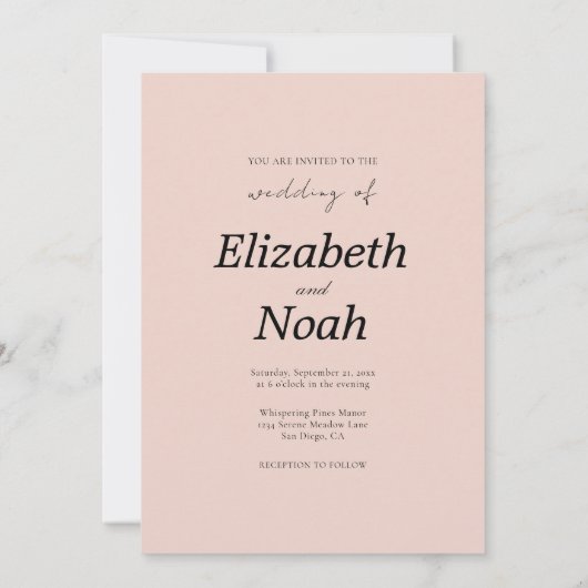 Eenvoudige romantische bloem kalligrafie script br kaart (Achterkant)