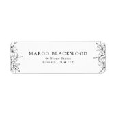 Eenvoudige Romantische Cherry Blossom Retouradres Etiket (Voorkant)