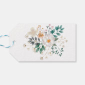 Eenvoudige Romantische Floral Wedding Cadeaulabel (Achterkant Horizontaal)